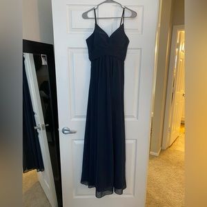 Navy blue bridesmaids dress